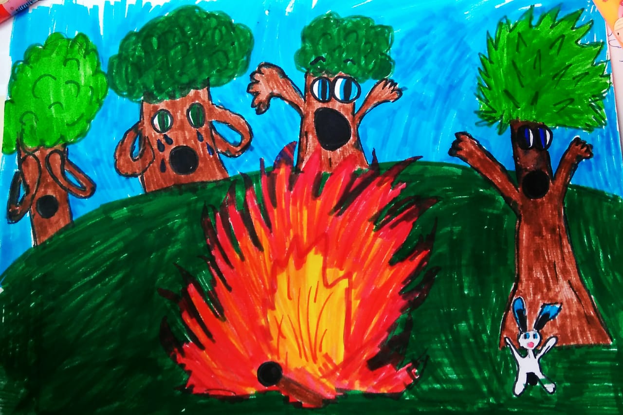 Потуши пожар кистью и красками: конкурс рисунка «Защитим природу от пожаров» продлевается и переходит в онлайн - фото 1