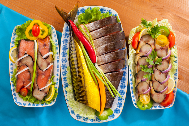 Рыбная тарелка. Подборка оригинальной подачи рыбы и морепродуктов на праздничный стол - фото 24