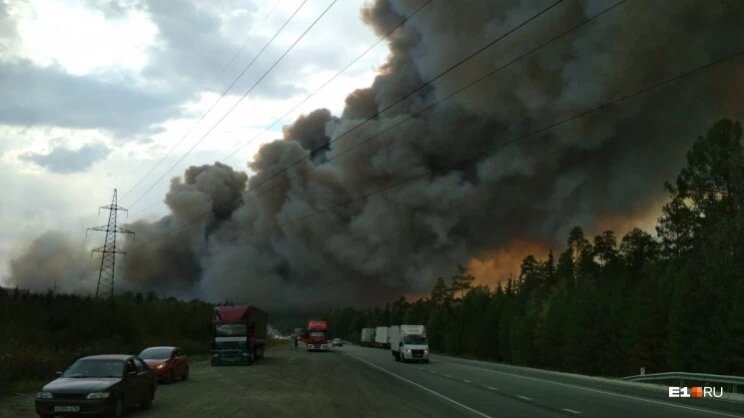 Лесной пожар у горы Волчихи, расположенной возле городов Ревда и Первоуральск - фото 4