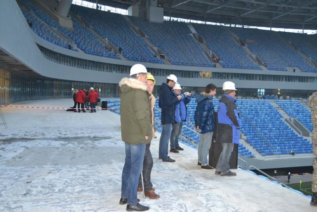 Первый матч на стадионе "Зенит-Арена". Команда подрядчиков выиграла у «Метростроя» со счётом 6:2 - фото 20