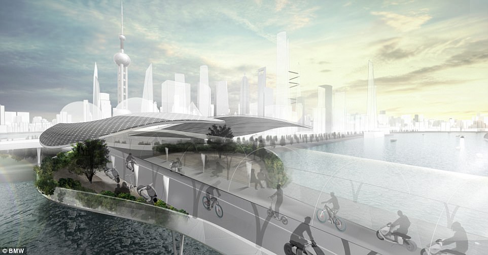 В Шанхае построят скоростной туннель для велосипедов. В воздухе - фото 1
