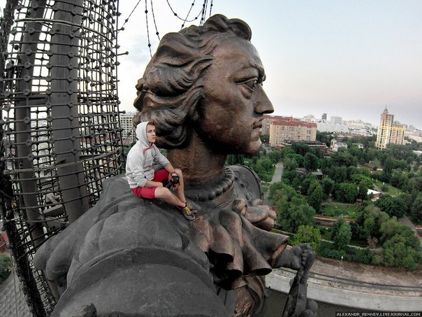 руфинг памятник Петру I в Москве