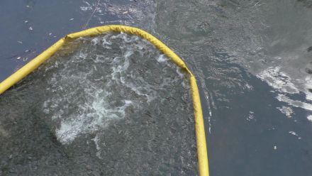 "ЭкоГрад" в Химках на ликвидации разлива нефтепродуктов в Химкинском водохранилище - фото 2