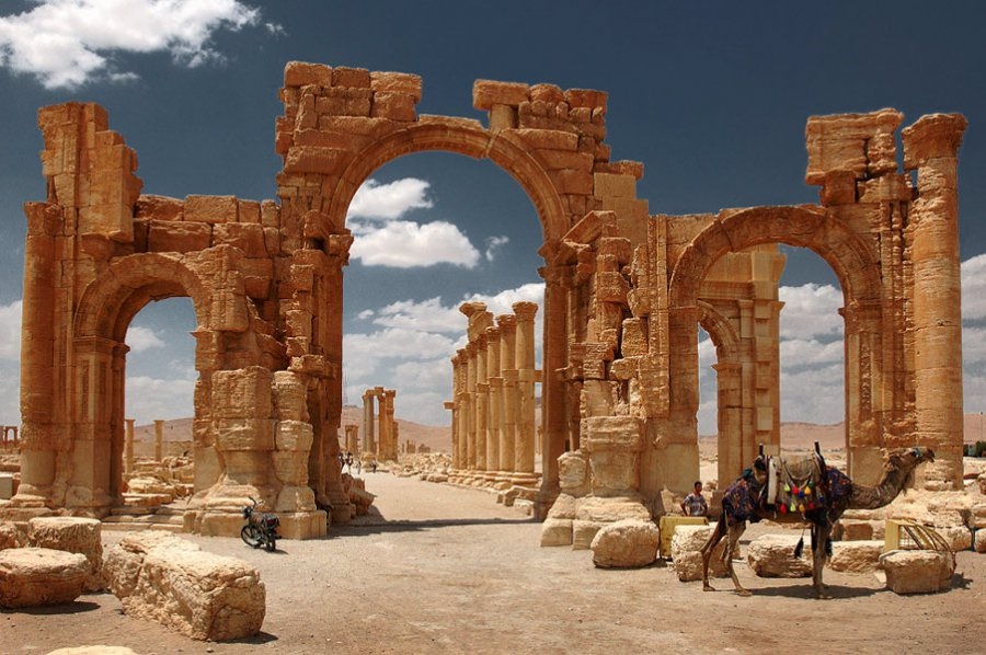 триумфальная арка в Пальмире взорванна ИГИЛ