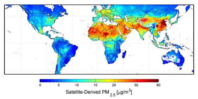 Интерактивная карта уровня загрязнения воздуха в мире - фото 1