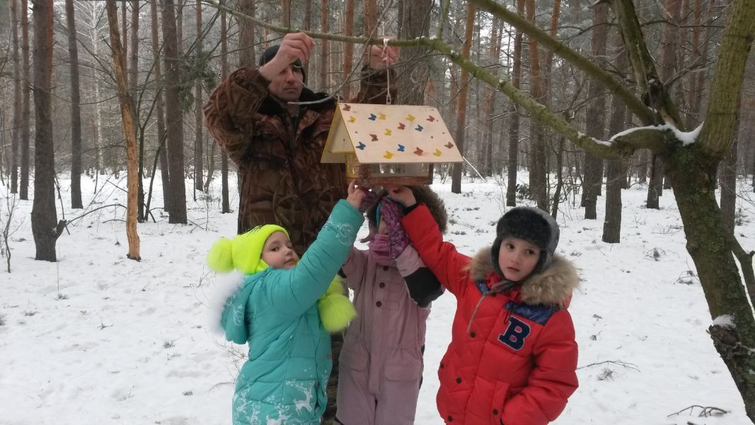Воронежская детвора вместе с родителями смастерили  чудо-столовые для птиц - фото 1