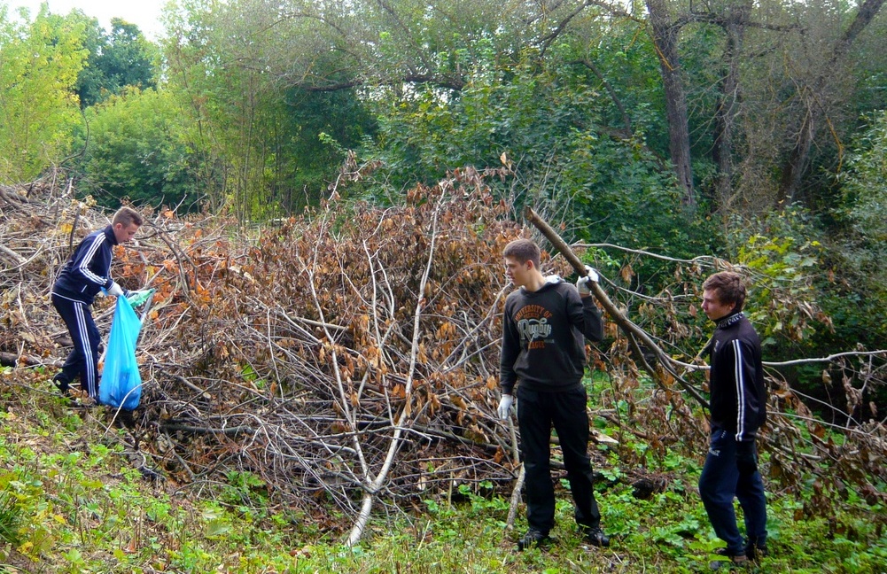 Учащиеся Песоченской школы Рязанской области  помогли очистить от мусора полгектара леса - фото 3