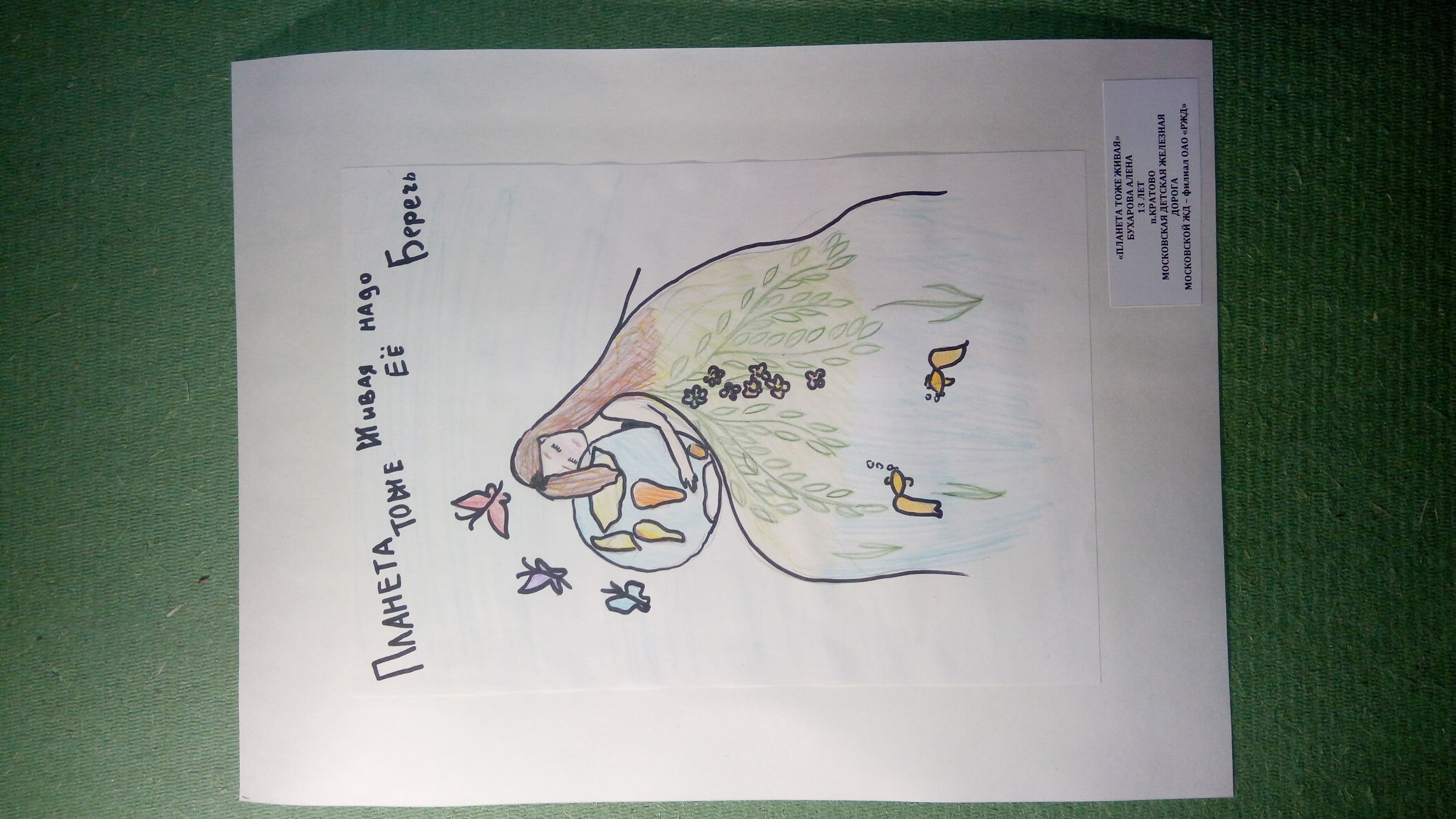 Международный Конкурс детского рисунка в рамках номинации «Экологическое образование, просвещение и культура» Международной экологической премии «EcoWorld» 2020 (возрастная группа 8-17 лет) - фото 22