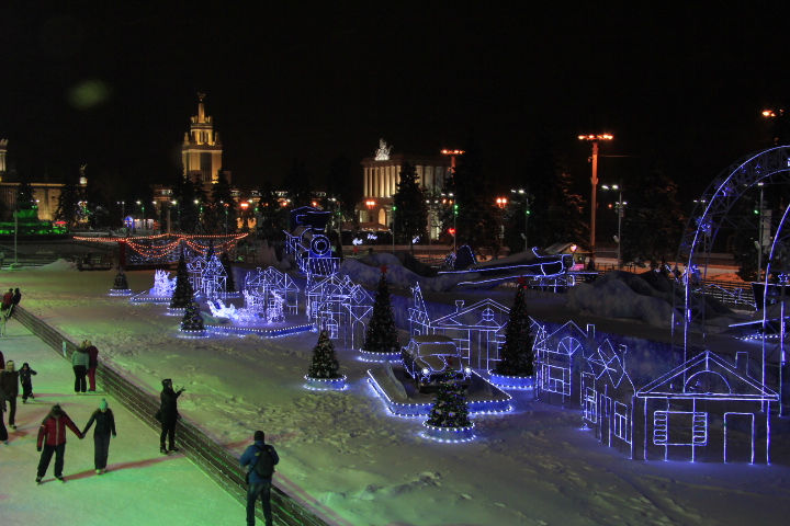 Новогодняя ночь в Москве. ВДНХ (ВВЦ) - фото 17