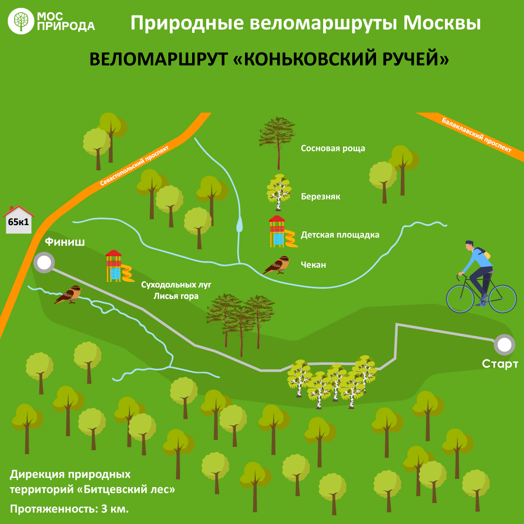 ТОП-8: Мосприрода предлагает москвичам опробовать лучшие веломаршруты на природных территориях   - фото 3