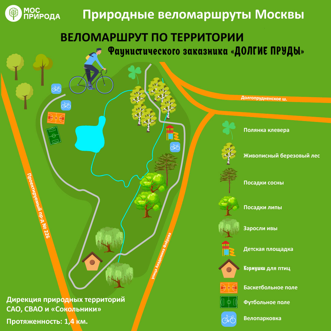 ТОП-8: Мосприрода предлагает москвичам опробовать лучшие веломаршруты на природных территориях   - фото 6
