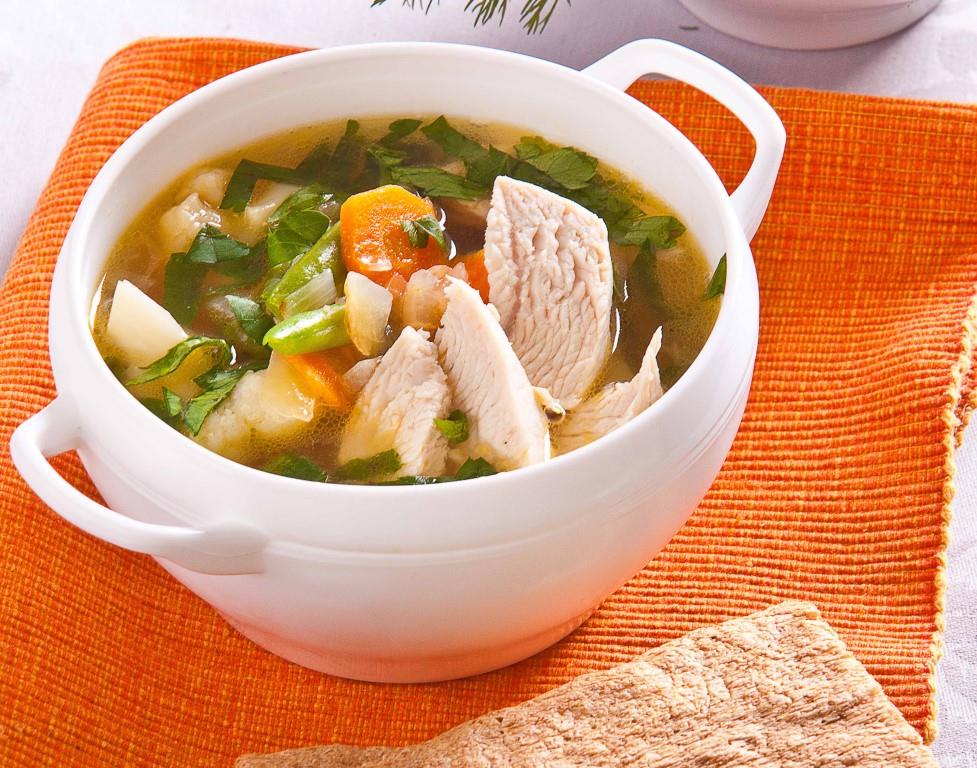 Легкий суп из индейки с вермишелью и овощами - фото 2