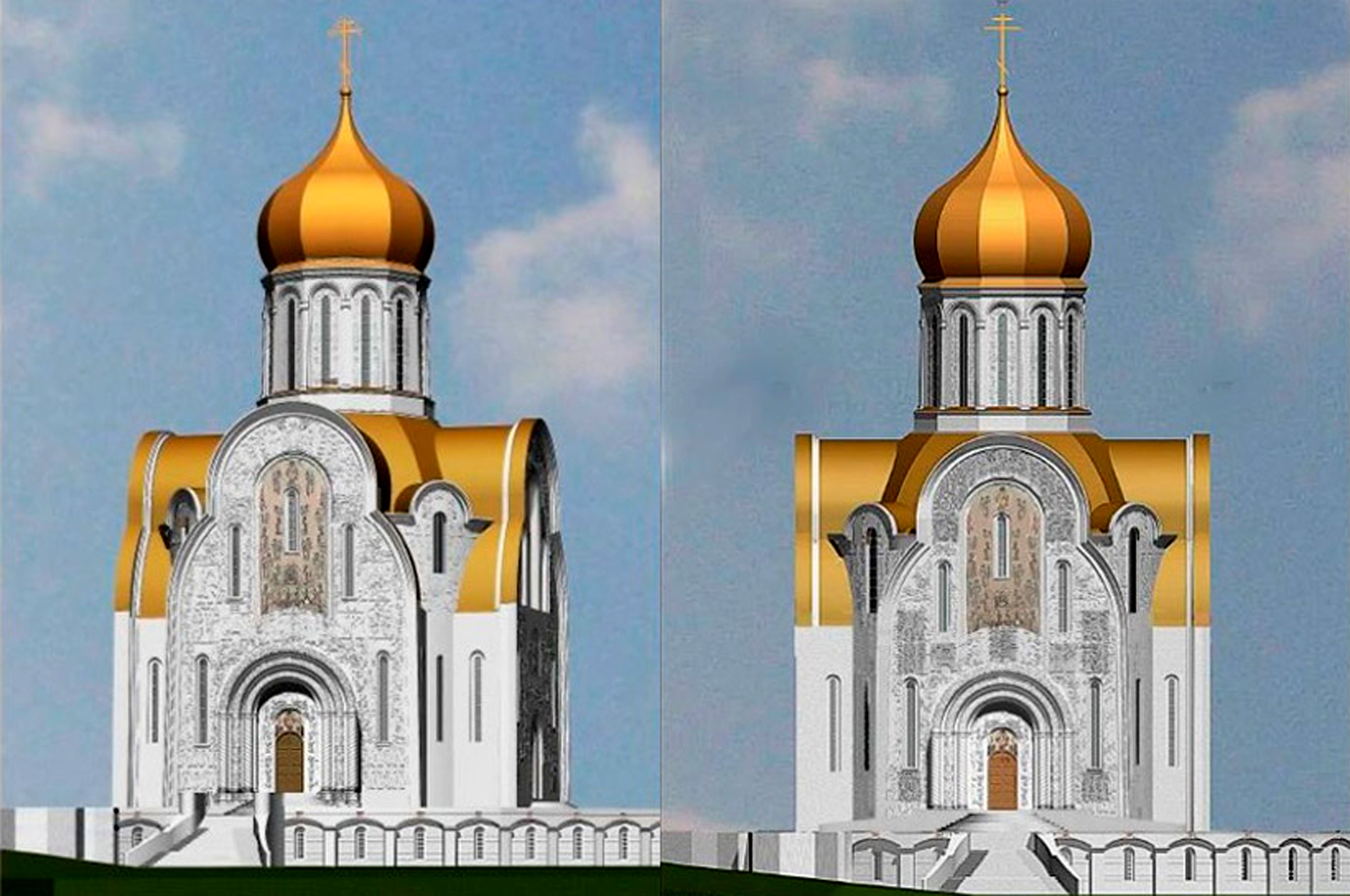 Владимирский храм в Крылатском обрел купол с крестом - фото 1