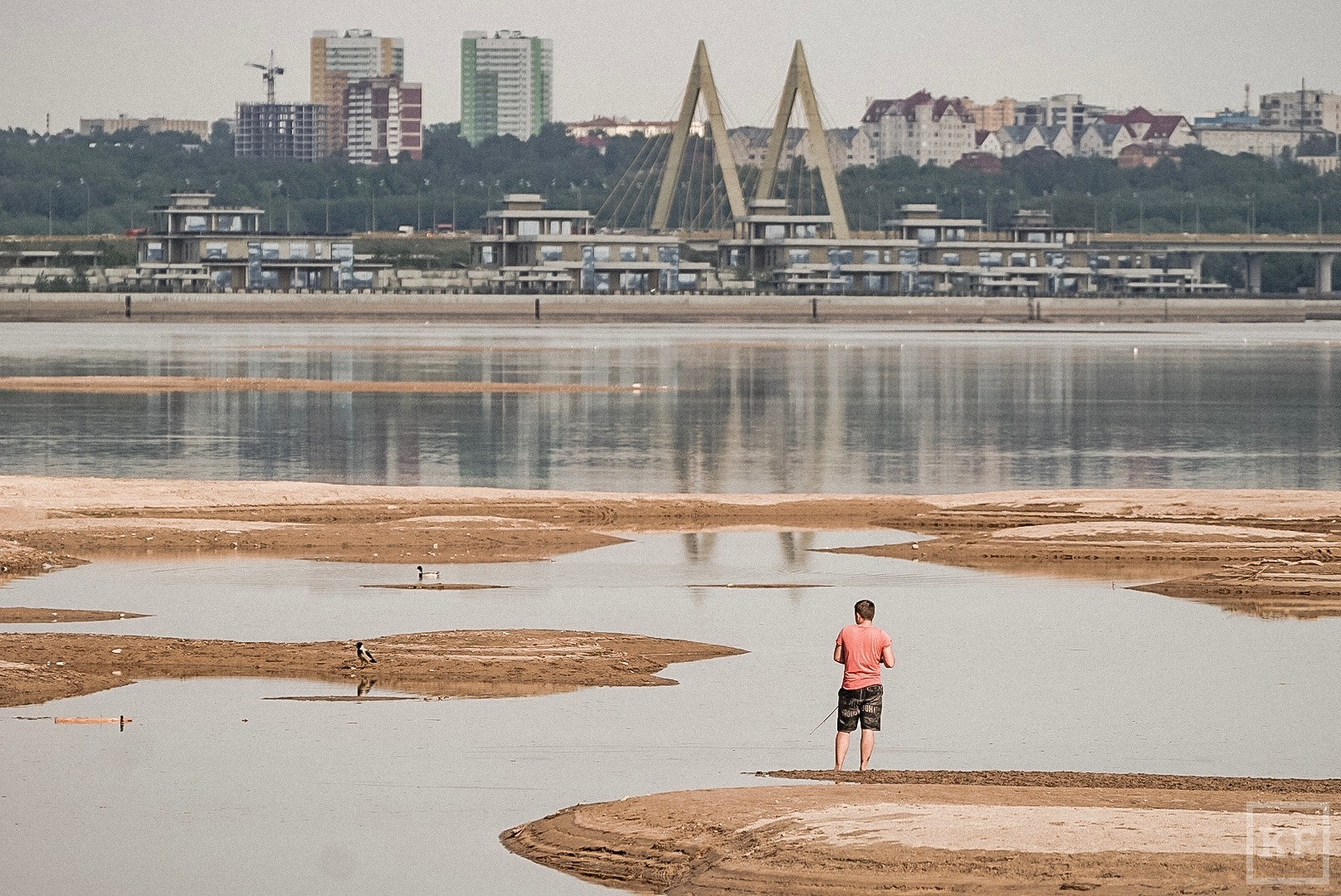 Снижение уровня воды в волге