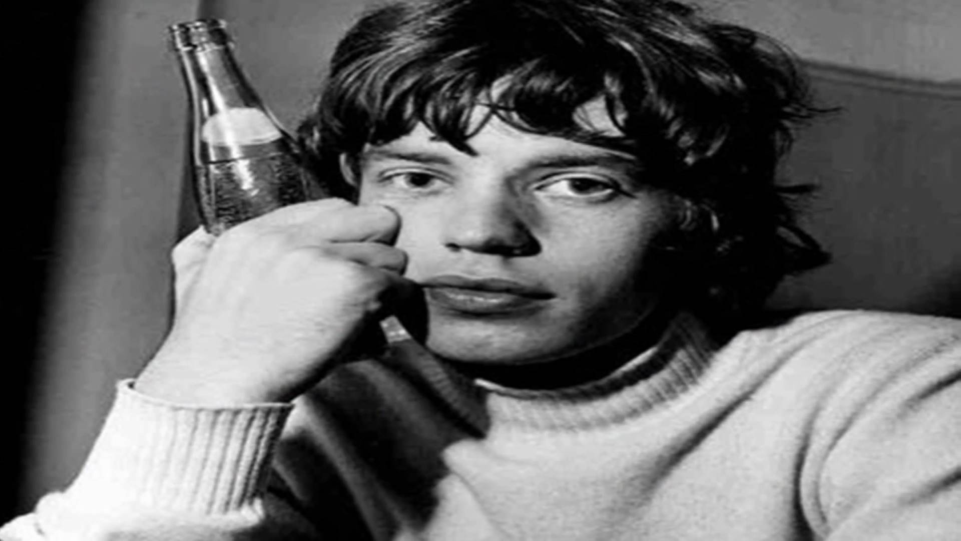 Mick Jagger Drinking Beer