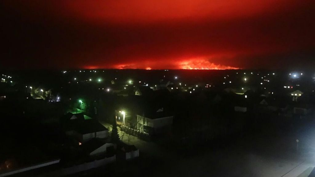 Под алтайским городом всю ночь и утро горели поля - фото 1