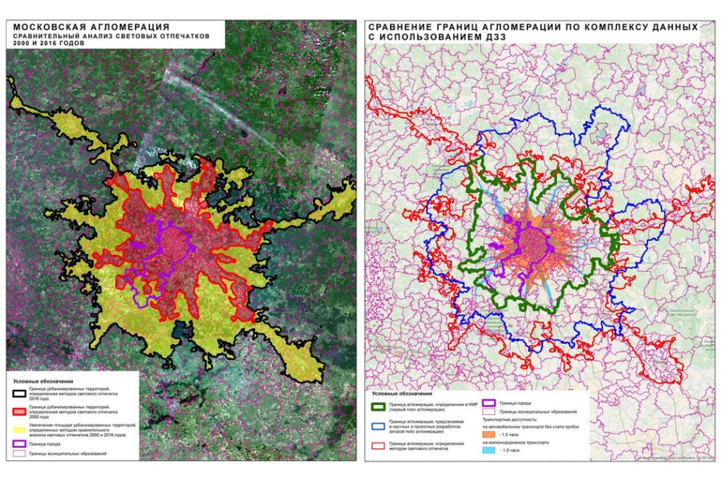 Карта агломерации москвы
