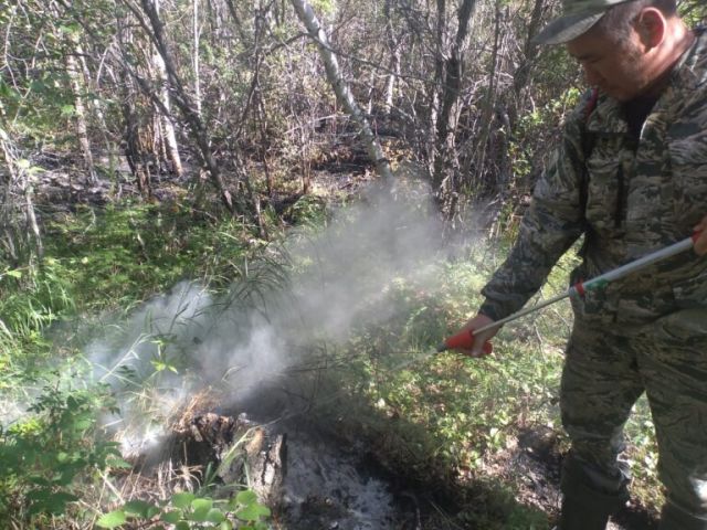Ресурсный резерват «Приалданский» борется с лесным пожаром - фото 4