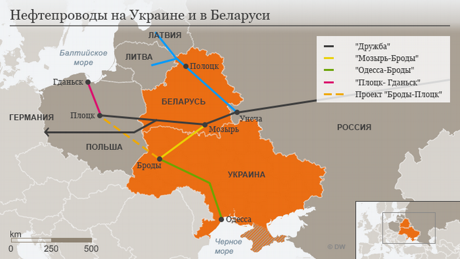 Беларусь нефть карта