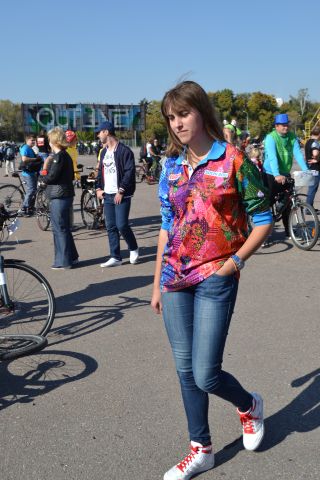 День без автомобиля в Москве встречали на велосипедах  - фото 73