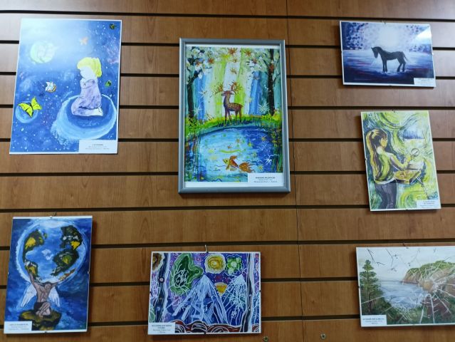 Сельская библиотека в Горшково. Открытие выставки детского экологического рисунка  - фото 5