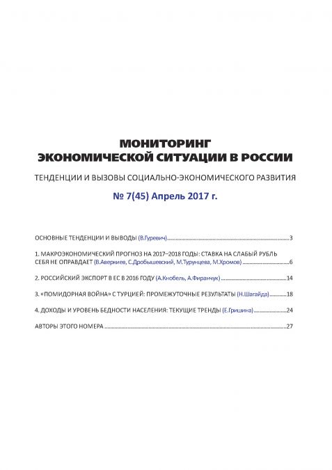 Апрельский выпуск «Мониторинга экономической ситуации в России» от Института Гайдара - фото 1