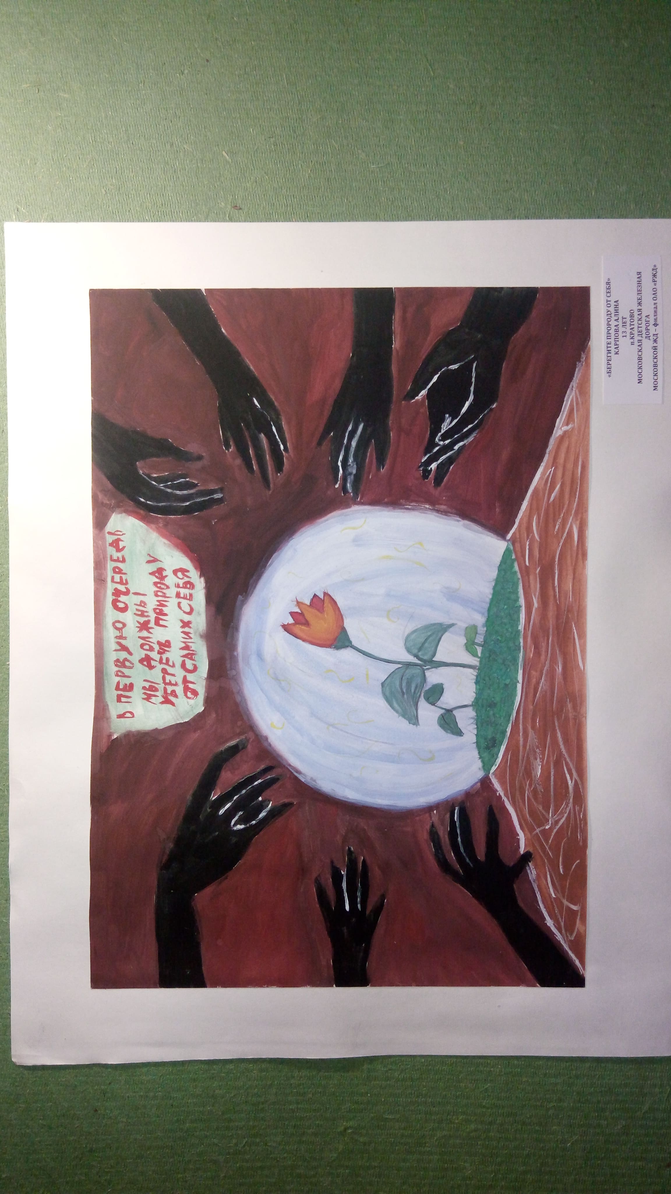 Международный Конкурс детского рисунка в рамках номинации «Экологическое образование, просвещение и культура» Международной экологической премии «EcoWorld» 2020 (возрастная группа 8-17 лет) - фото 46