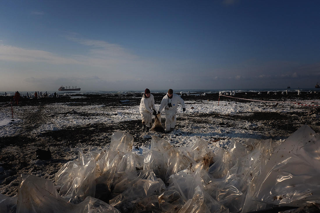  Волонтеры спасают побережье Невельска от нефтепродуктов - фото 3
