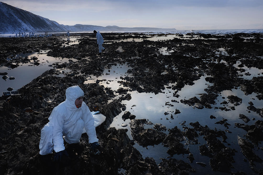  Волонтеры спасают побережье Невельска от нефтепродуктов - фото 11