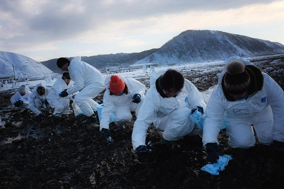  Волонтеры спасают побережье Невельска от нефтепродуктов - фото 5