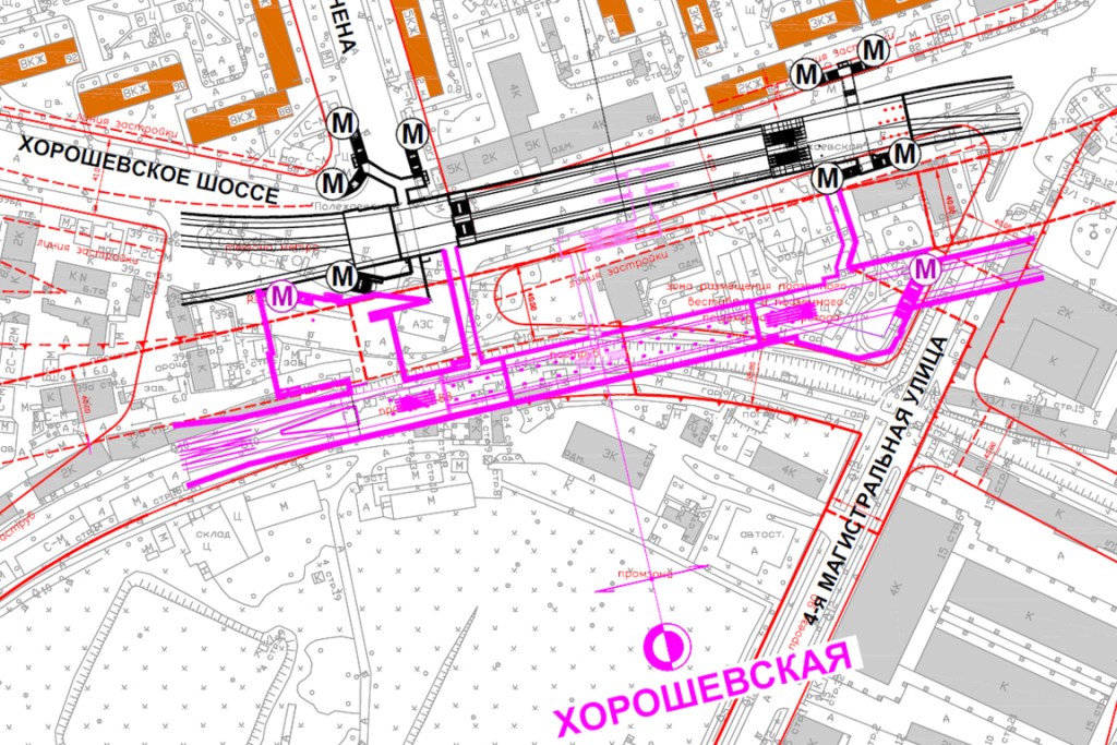 Хорошевская схема станции метро