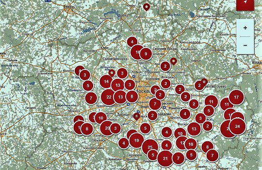Карта родников московской области