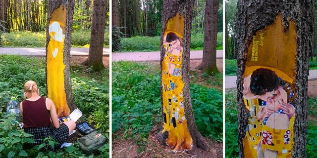 В Москве художники помогают беречь деревья - фото 8